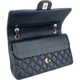 Chanel Quilted Caviar Leather Medium Double Flap Shoulder Bag