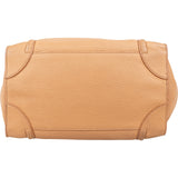 Céline Drummed Calfskin Luggage Handbag