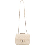 Chanel Quilted Caviar Leather Small Boxy Single Flap Crossbody Bag