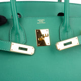 Hermès Vert Vertigo Epsom Leather Gold Birkin 30 Handbag