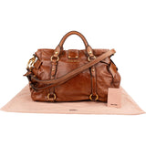 Miu Miu Vitello Lux Leather Satchel Handbag