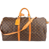 Louis Vuitton Monogram Canvas Keepall 55 Bandoulière Travel Bag
