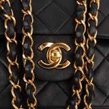 Chanel Quilted Lambskin Medium 24K Gold Double Flap Shoulder Bag