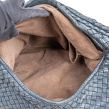 Bottega Veneta Blue Intrecciato Quilted Leather Belly Shoulder Bag