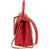 Chanel Caviar Leather Coco Top Handle Crossbody Handbag