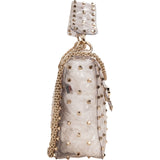 Valentino Garavani PVC Rockstud Spike Flap Crossbody Handbag