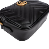 Gucci Chevron Leather Marmont Matelassé Mini Crossbody Bag