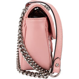 Gucci Pink Matelassé Leather GG Marmont Small Crossbody Bag