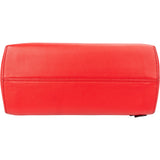 Fendi Red Leather By The Way Small Flowerland Shoulder Handbag