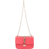 Valentino Garavani Leather Rockstud Glam Lock Flap Crossbody Bag
