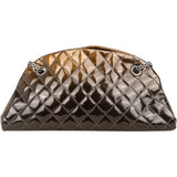 Chanel Quilted Patent Leather Ombre Mademoiselle Bowling Shoulder Bag