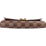 Louis Vuitton Monogram Damier Ebene Croisette Wallet On Chain Crossbody Bag
