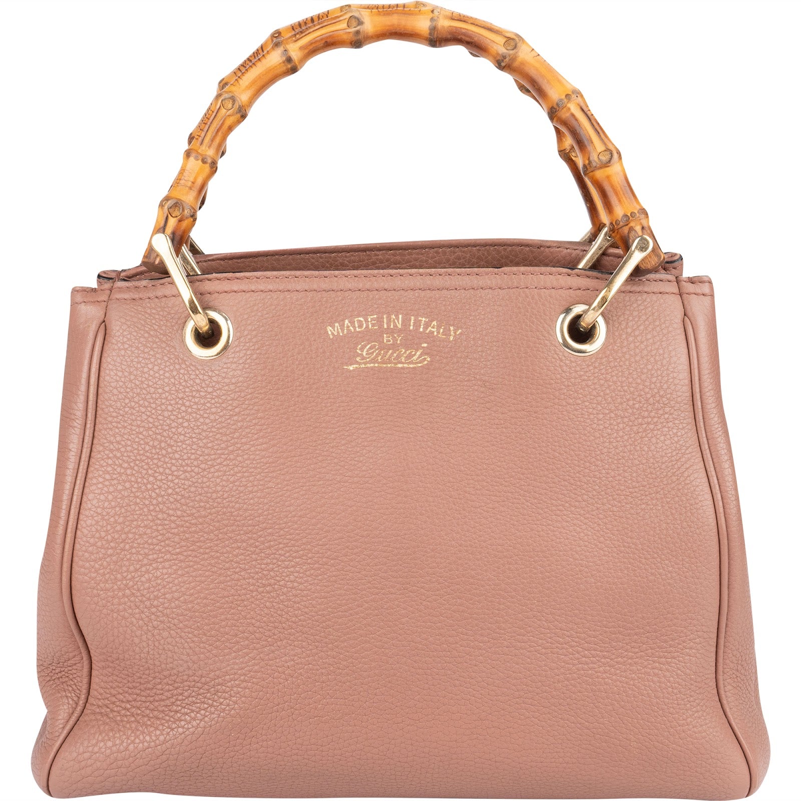 Gucci Leather Bamboo Handbag - vintageandkickz