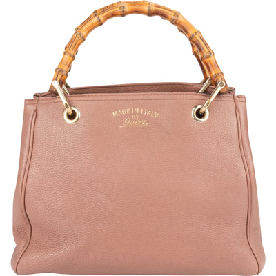 Gucci Leather Bamboo Handbag - vintageandkickz