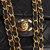Chanel Quilted Lambskin Medium 24K Gold Double Flap Shoulder Bag