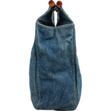 Chanel Denim CC Tortoise Handle Tote Handbag