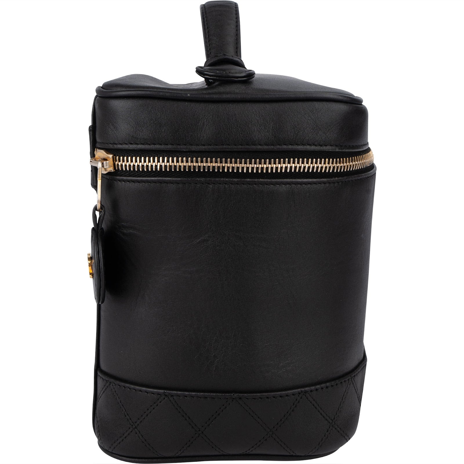 Chanel Stitching Lambskin Vanity Case Handbag - vintageandkickz