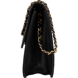 Chanel Quilted Lambskin 24K Gold Single Flap Shoulder Bag