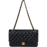 Chanel Quilted Lambskin Medium Double Flap Shoulder Bag
