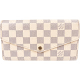 Louis Vuitton Monogram Damier Azur Canvas Sarah Wallet