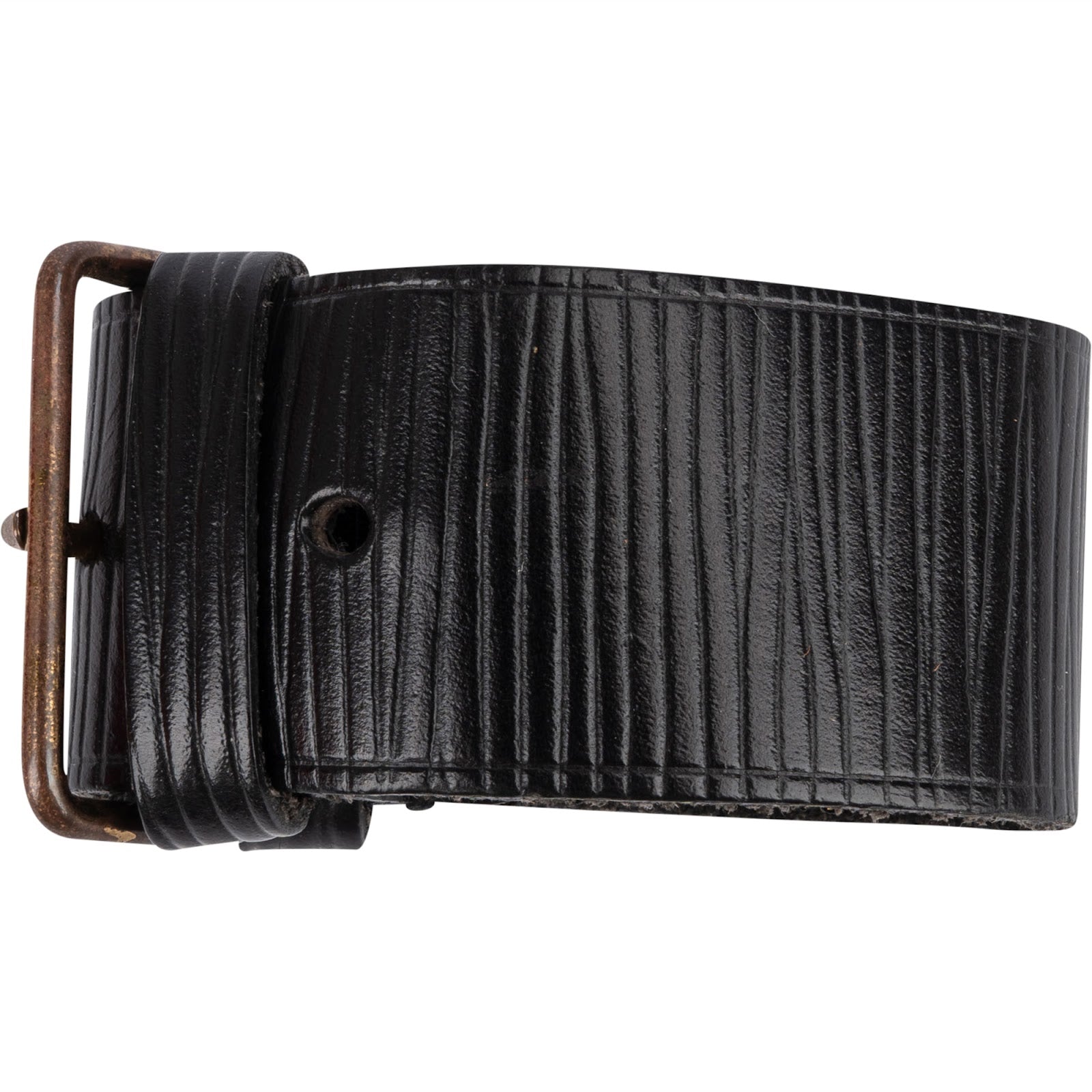 [🔄️B21 / F68] Louis Vuitton Noir Epi Leather Grip Griffklammer - vintageandkickz