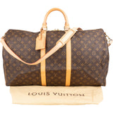 Louis Vuitton Monogram Canvas Keepall 55 Bandoulière Travel Bag