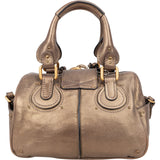 Chloé Metallic Leather Mini Paddington Handbag