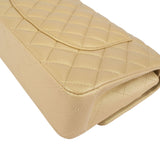 Chanel Gold Shimmering Quilted Lambskin Medium Double Flap Shoulder Bag