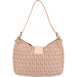 Fendi Monogram FF Zucca Canvas Baguette Buckle Shoulder Bag