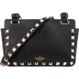 Valentino Garavani Grained Calfskin Rockstud Small Tote Crossbody Bag