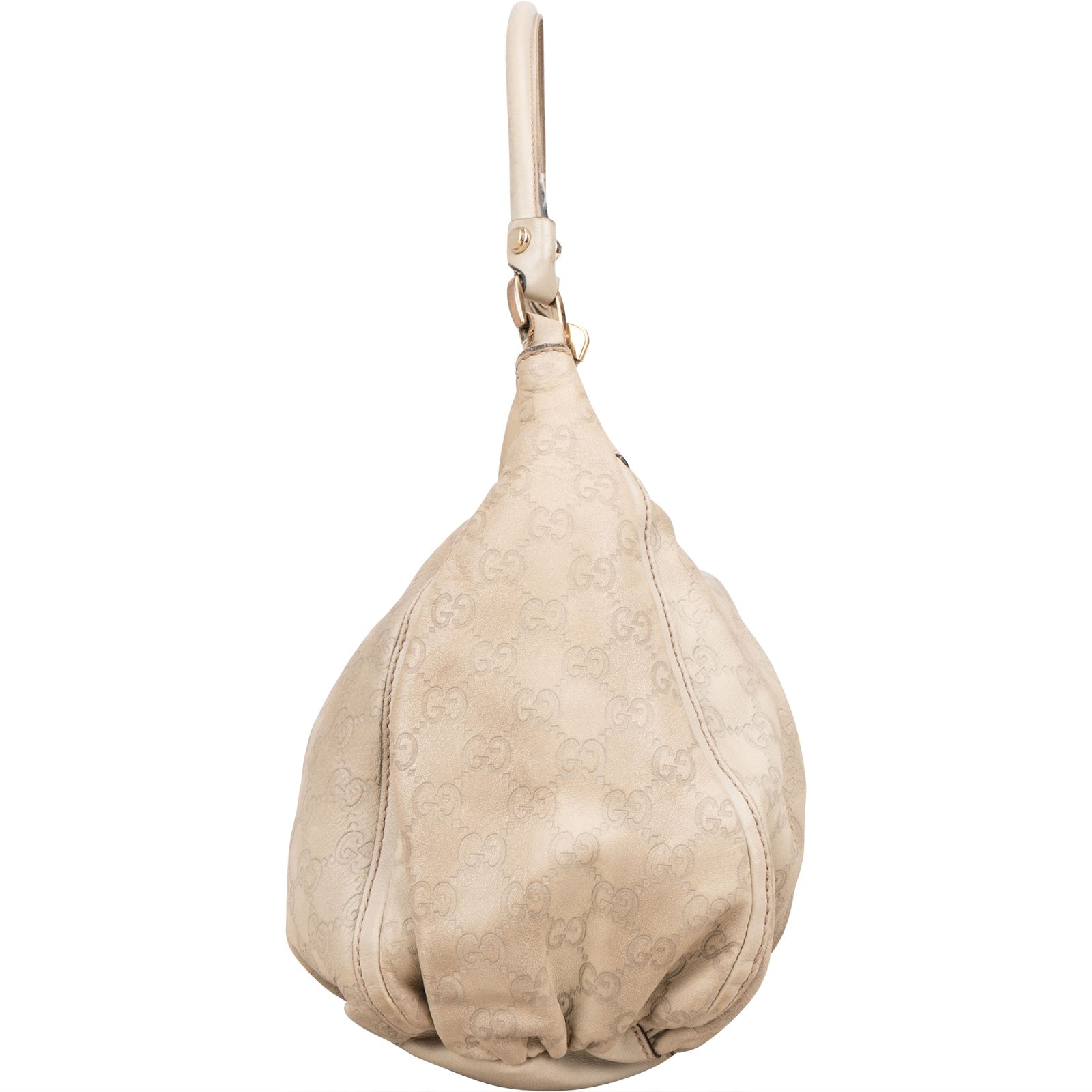 [🔄️B20 / F31] Gucci Guccissima Leather Abbey D-Ring Hobo Shoulder Bag - vintageandkickz