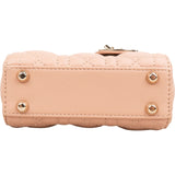 Christian Dior Quilted Lambskin Mini Lady Dior Crossbody Handbag