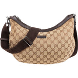 Gucci Monogram GG Canvas Half Moon Messenger Crossbody Bag
