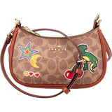 Coach Monogram Signature Canvas Nolita 19 Patches Crossbody Bag
