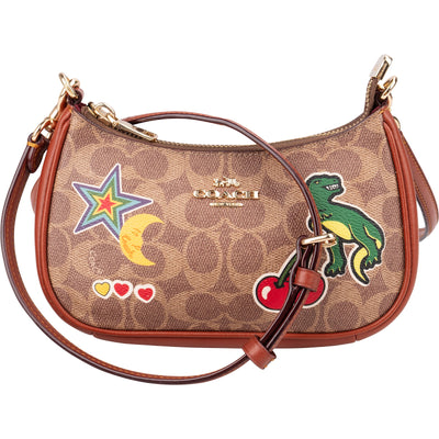 Coach Monogram Signature Canvas Nolita 19 Patches Crossbody Bag