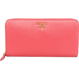 Prada Saffiano Leather Zip Around Wallet