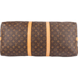 Louis Vuitton Monogram Canvas Keepall 55 Bandoulière Travel Bag