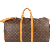 Louis Vuitton Monogram Canvas Keepall 55 Bandoulière Travel Bag
