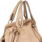 Chloé Beige Grained Leather Paraty Handbag