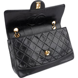 Chanel Quilted Lambskin 24K Gold Single Flap Crossbody Bag