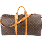 Louis Vuitton Monogram Canvas Keepall 60 Bandoulière Travel Bag