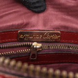 Cartier Bordeaux Leather Boston Handbag