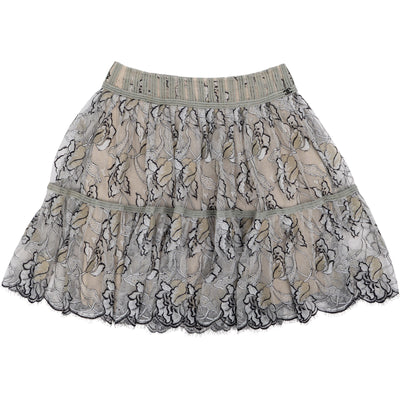 Chanel Multicolor Spitze Lace Tiered Skirt (DE 34 / FR 36)