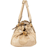 Chloé Beige Metallic Leather Studded Paddington Shoulder Bag