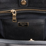 Prada Saffiano Bicolor Leather City Tote Handbag