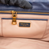 Prada Denim Gauffre Jumbo Clutch Bag