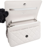 Chanel Quilted Caviar Leather Filigree Coco Wallet on Chain Crossbody Bag