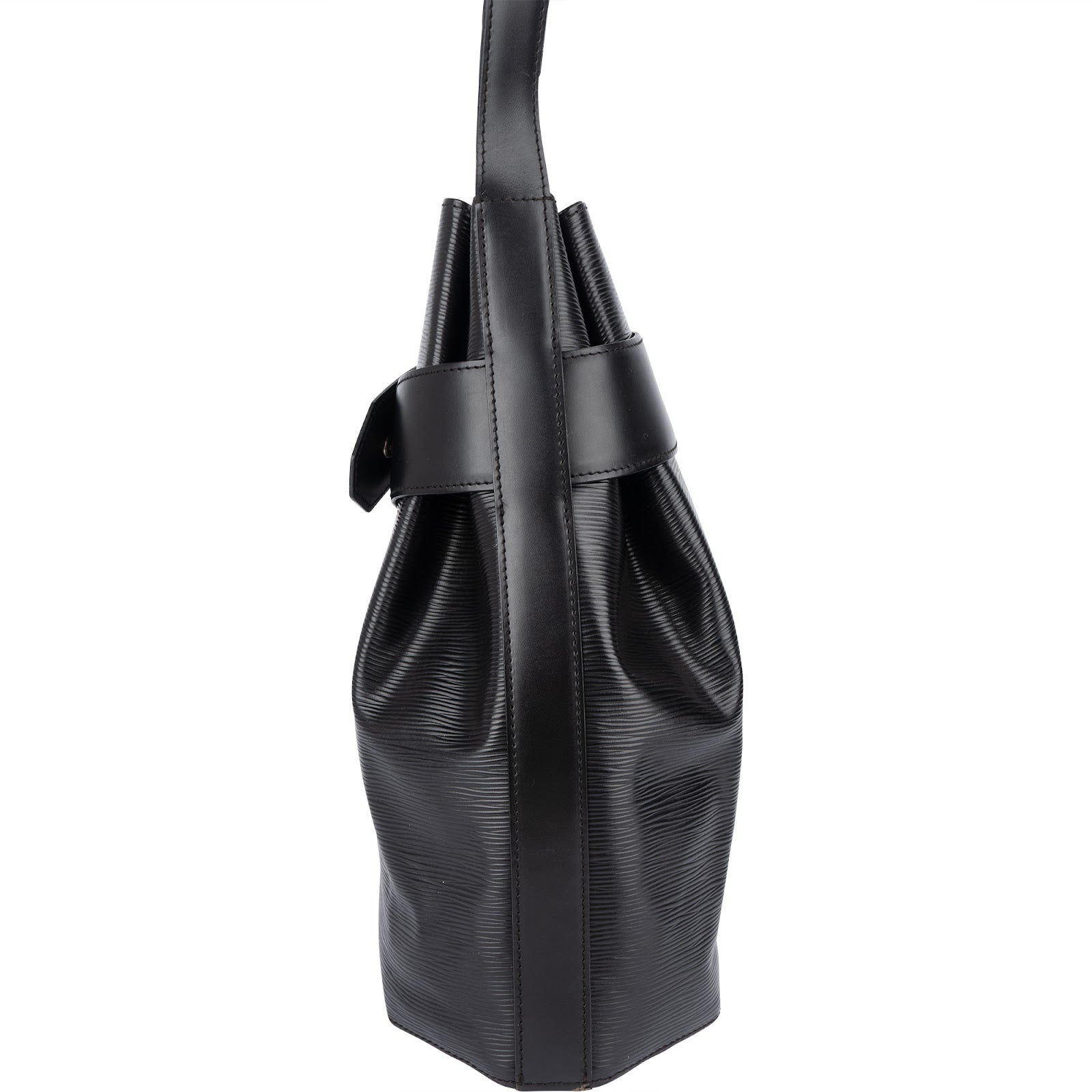 Louis Vuitton Noir Epi Leather Sac d'Epaule Shoulder Bag - vintageandkickz