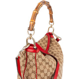 Gucci Monogram GG Bamboo Hobo Shoulder Bag