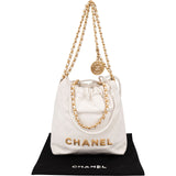 Chanel 22 Quilted Calfskin Drawstring Crossbody Shoulder Bag